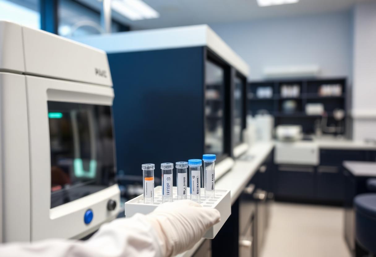 Analytical laboratory instrumentation during sample preparation